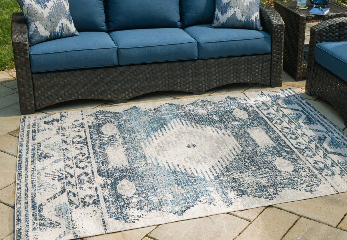 Daddridge Blue/Gray/Ivory 5' x 7' Rug from Ashley - Luna Furniture