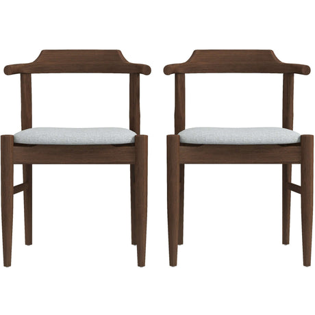 Daisy Dining Chair (Set of 2) Grey Fabric - AFC00291 - Luna Furniture