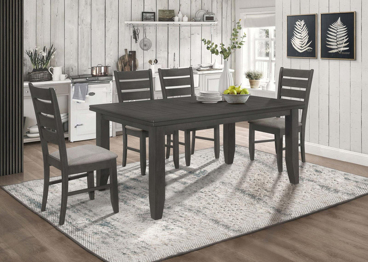 Dalila Gray/Dark Gray 5-Piece Rectangular Dining Set from Coaster - Luna Furniture