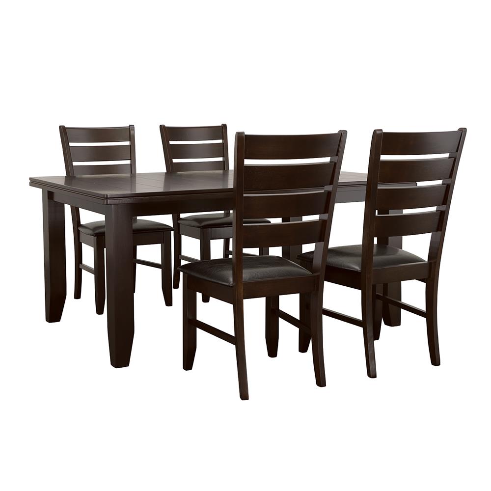 Dalila Dining Room Set Cappuccino and Black - 102721-S5 - Luna Furniture