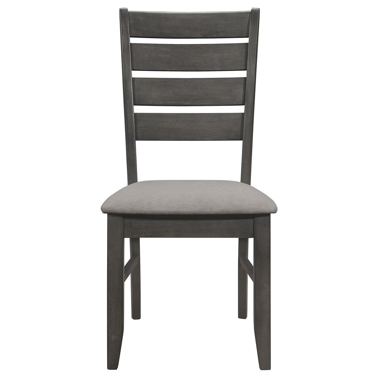 Dalila Gray/Dark Gray Ladder Back Side Chair, Set of 2 from Coaster - Luna Furniture