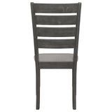 Dalila Gray/Dark Gray Ladder Back Side Chair, Set of 2 from Coaster - Luna Furniture