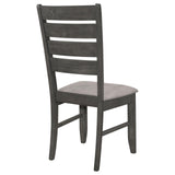 Dalila Gray/Dark Gray Ladder Back Side Chair, Set of 2 from Coaster - Luna Furniture