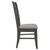 Dalila Gray/Dark Gray Ladder Back Side Chair, Set of 2 from Coaster - Luna Furniture