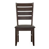 Dalila Cappuccino/Black Ladder Back Side Chairs, Set of 2 from Coaster - Luna Furniture