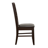 Dalila Cappuccino/Black Ladder Back Side Chairs, Set of 2 from Coaster - Luna Furniture