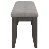 Dalila Gray/Dark Gray Padded Cushion Bench from Coaster - Luna Furniture