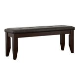 Dalila Cappuccino/Black Tufted Upholstered Dining Bench from Coaster - Luna Furniture