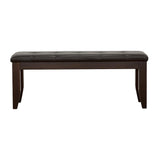 Dalila Cappuccino/Black Tufted Upholstered Dining Bench from Coaster - Luna Furniture