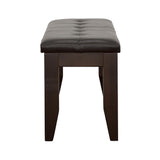 Dalila Cappuccino/Black Tufted Upholstered Dining Bench from Coaster - Luna Furniture