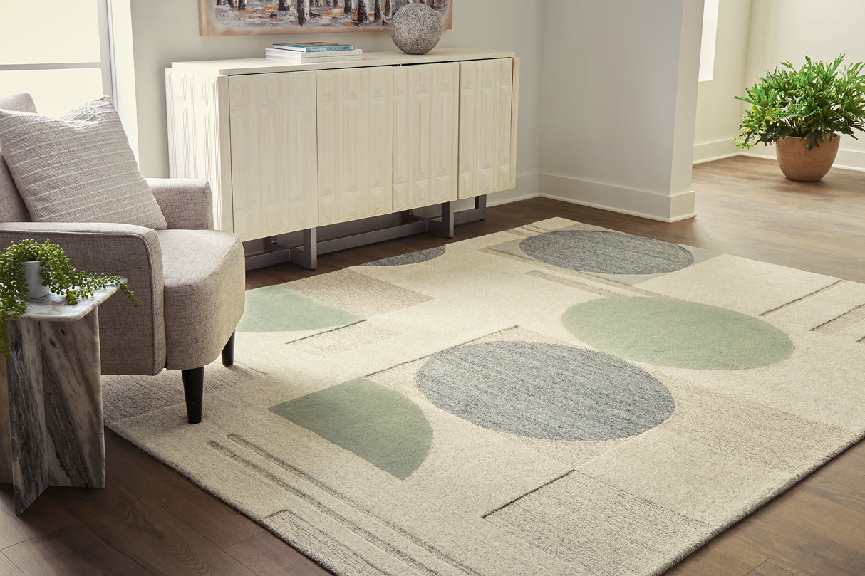 Dallane Linen/Blue/Green 8' x 10' Rug from Ashley - Luna Furniture