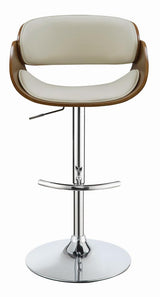 Dana Ecru/Chrome Adjustable Bar Stool from Coaster - Luna Furniture