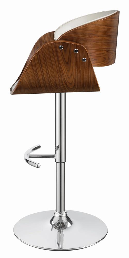 Dana Ecru/Chrome Adjustable Bar Stool from Coaster - Luna Furniture