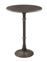 Danbury Dark Russet/Antique Bronze Round Bar Table from Coaster - Luna Furniture