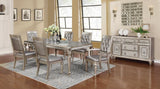 Danette Metallic Platinum Rectangular Dining Table with Leaf from Coaster - Luna Furniture