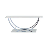 Danville Chrome U-Shaped Coffee Table from Coaster - Luna Furniture