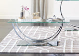 Danville Chrome U-Shaped Coffee Table from Coaster - Luna Furniture