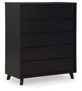 Danziar Black Chest of Drawers - B1013-345 - Luna Furniture