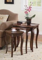 Daphne 3-Piece Curved Leg Nesting Tables Warm Brown from Coaster - Luna Furniture