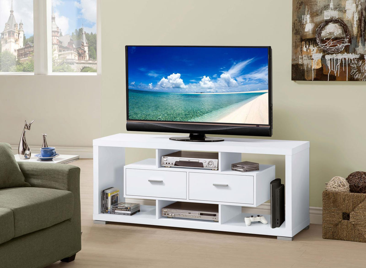 Darien 2-drawer Rectangular TV Console White - 700113 - Luna Furniture