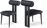 Dario Faux Leather Dining Chair Black, Set of 2 from Meridian - Luna Furniture