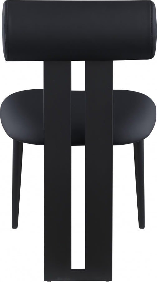 Dario Faux Leather Dining Chair Black, Set of 2 from Meridian - Luna Furniture