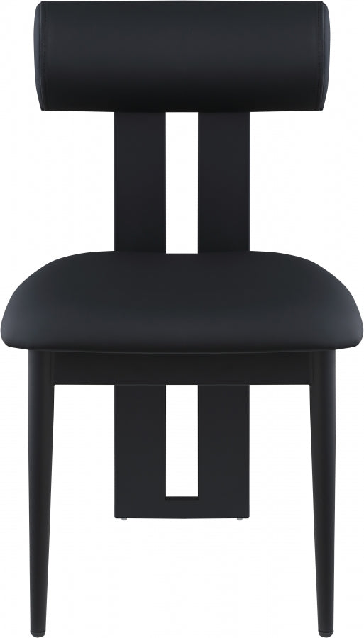 Dario Faux Leather Dining Chair Black, Set of 2 from Meridian - Luna Furniture