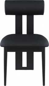 Dario Faux Leather Dining Chair Black, Set of 2 from Meridian - Luna Furniture