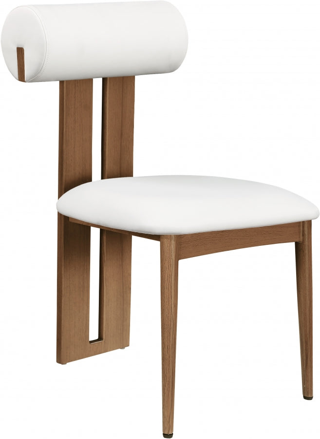 Dario Faux Leather Dining Chair Cream, Set of 2 from Meridian - Luna Furniture