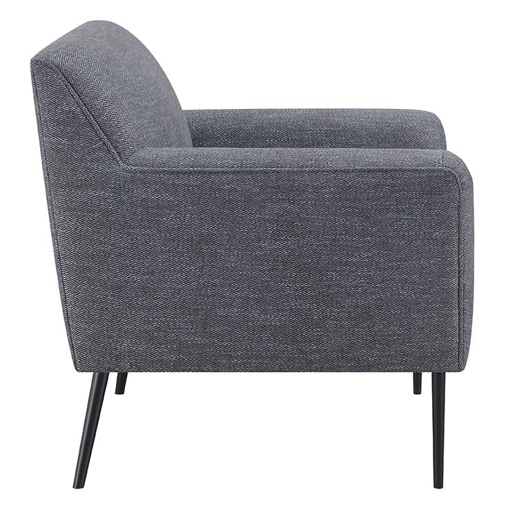 Darlene Charcoal Upholstered Tight Back Accent Chair from Coaster - Luna Furniture