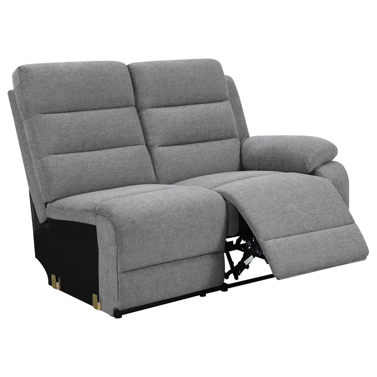 David 3-Piece Upholstered Motion Sectional with Pillow Arms Smoke from Coaster - Luna Furniture