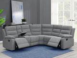 David 3-Piece Upholstered Motion Sectional with Pillow Arms Smoke from Coaster - Luna Furniture