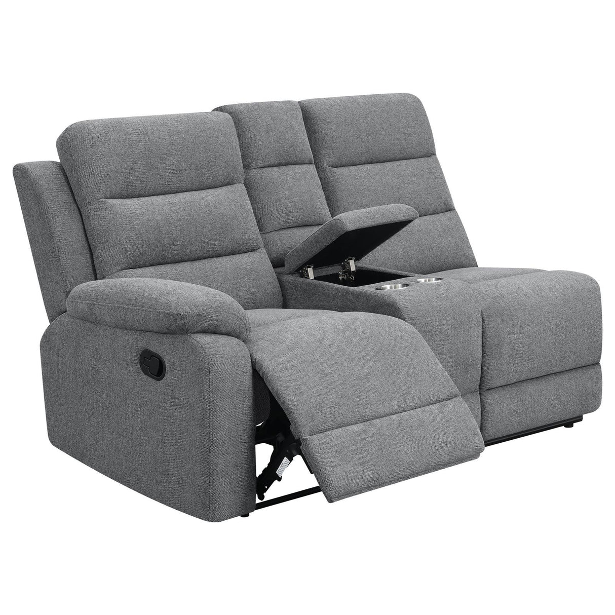 David 3-Piece Upholstered Motion Sectional with Pillow Arms Smoke from Coaster - Luna Furniture