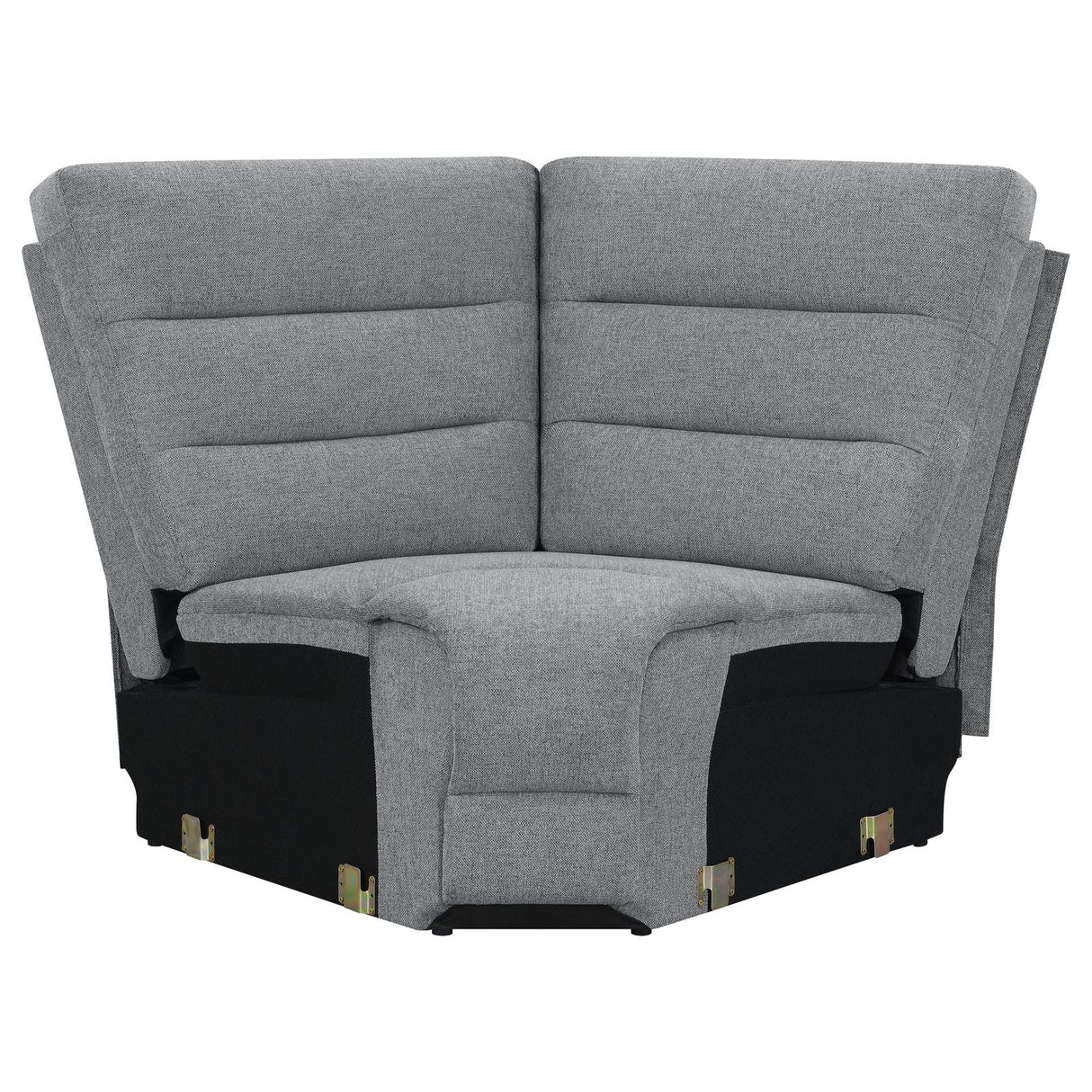 David 3-Piece Upholstered Motion Sectional with Pillow Arms Smoke from Coaster - Luna Furniture