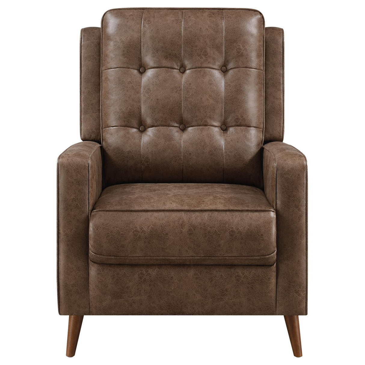 Davidson Upholstered Tufted Push Back Recliner Brown from Coaster - Luna Furniture