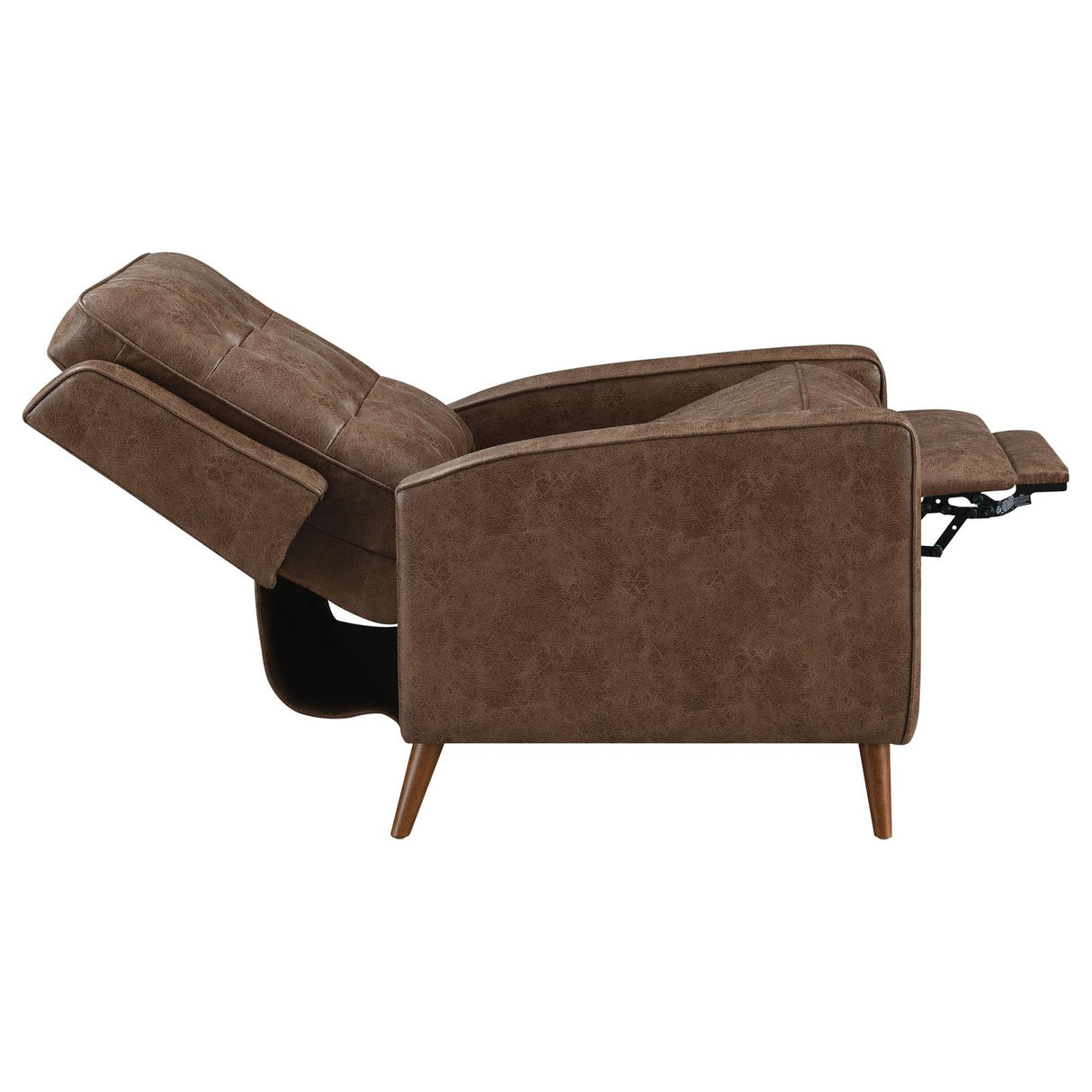 Davidson Upholstered Tufted Push Back Recliner Brown from Coaster - Luna Furniture