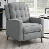 Davidson Upholstered Tufted Push Back Recliner Gray from Coaster - Luna Furniture