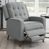 Davidson Upholstered Tufted Push Back Recliner Gray from Coaster - Luna Furniture