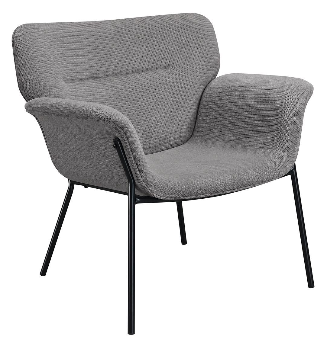 Davina Upholstered Flared Arms Accent Chair Ash Grey - 905614 - Luna Furniture