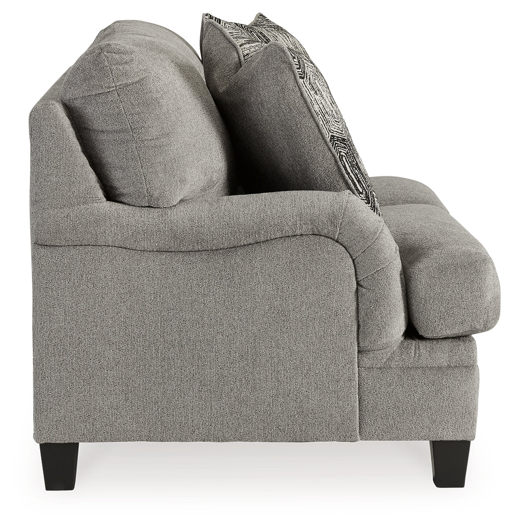 Davinca Charcoal Loveseat - 3520435 - Luna Furniture