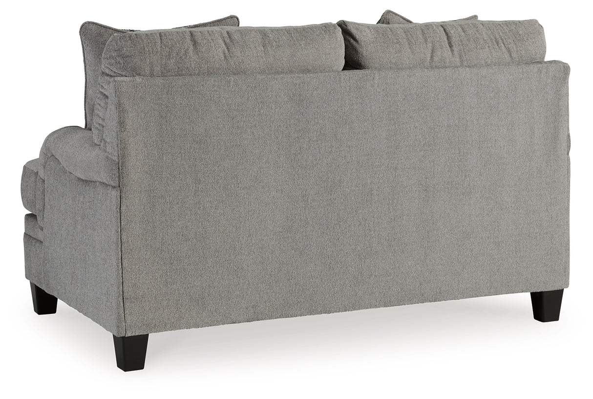 Davinca Charcoal Loveseat - 3520435 - Luna Furniture