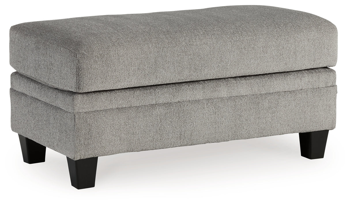 Davinca Charcoal Ottoman - 3520414 - Luna Furniture