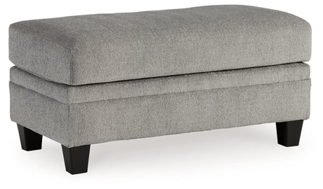 Davinca Charcoal Ottoman - 3520414 - Luna Furniture