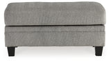 Davinca Charcoal Ottoman - 3520414 - Luna Furniture