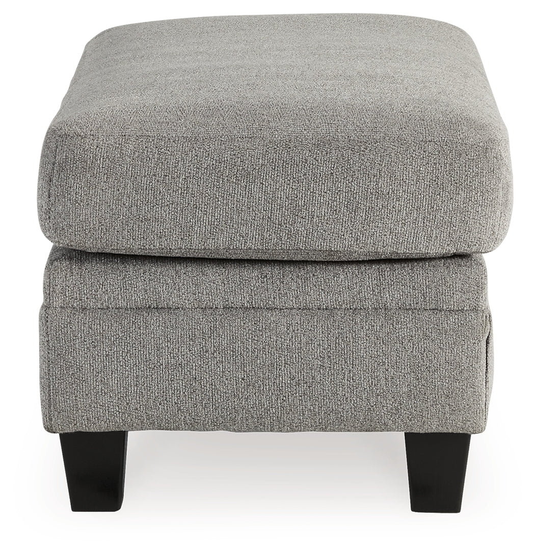 Davinca Charcoal Ottoman - 3520414 - Luna Furniture