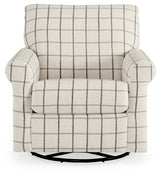 Davinca Charcoal Swivel Glider Accent Chair - 3520442 - Luna Furniture