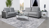 Davis 2-piece Upholstered Rolled Arm Sofa Grey from Coaster - Luna Furniture