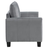 Davis 2-piece Upholstered Rolled Arm Sofa Grey from Coaster - Luna Furniture