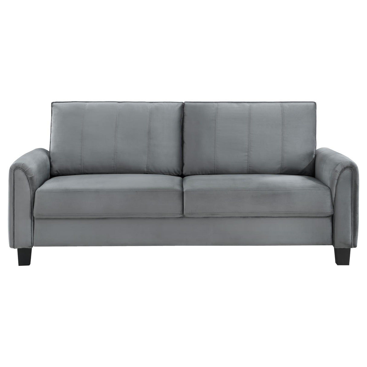 Davis 2-piece Upholstered Rolled Arm Sofa Grey from Coaster - Luna Furniture