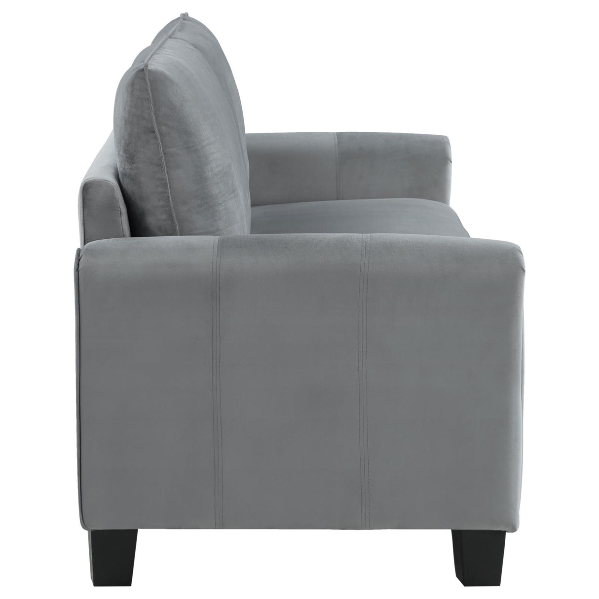 Davis 2-piece Upholstered Rolled Arm Sofa Grey from Coaster - Luna Furniture